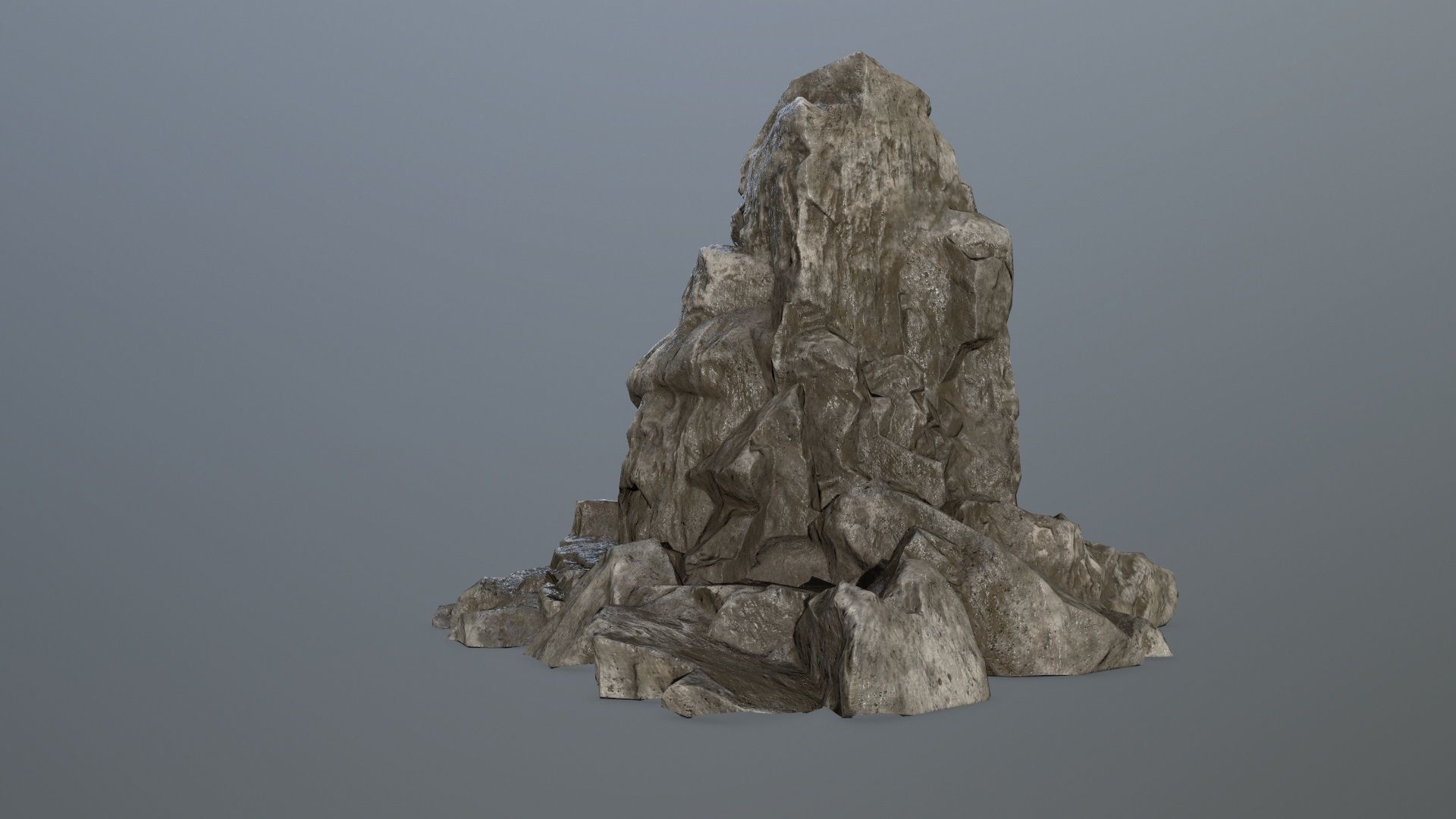 rock gate Low-poly 3D model_7