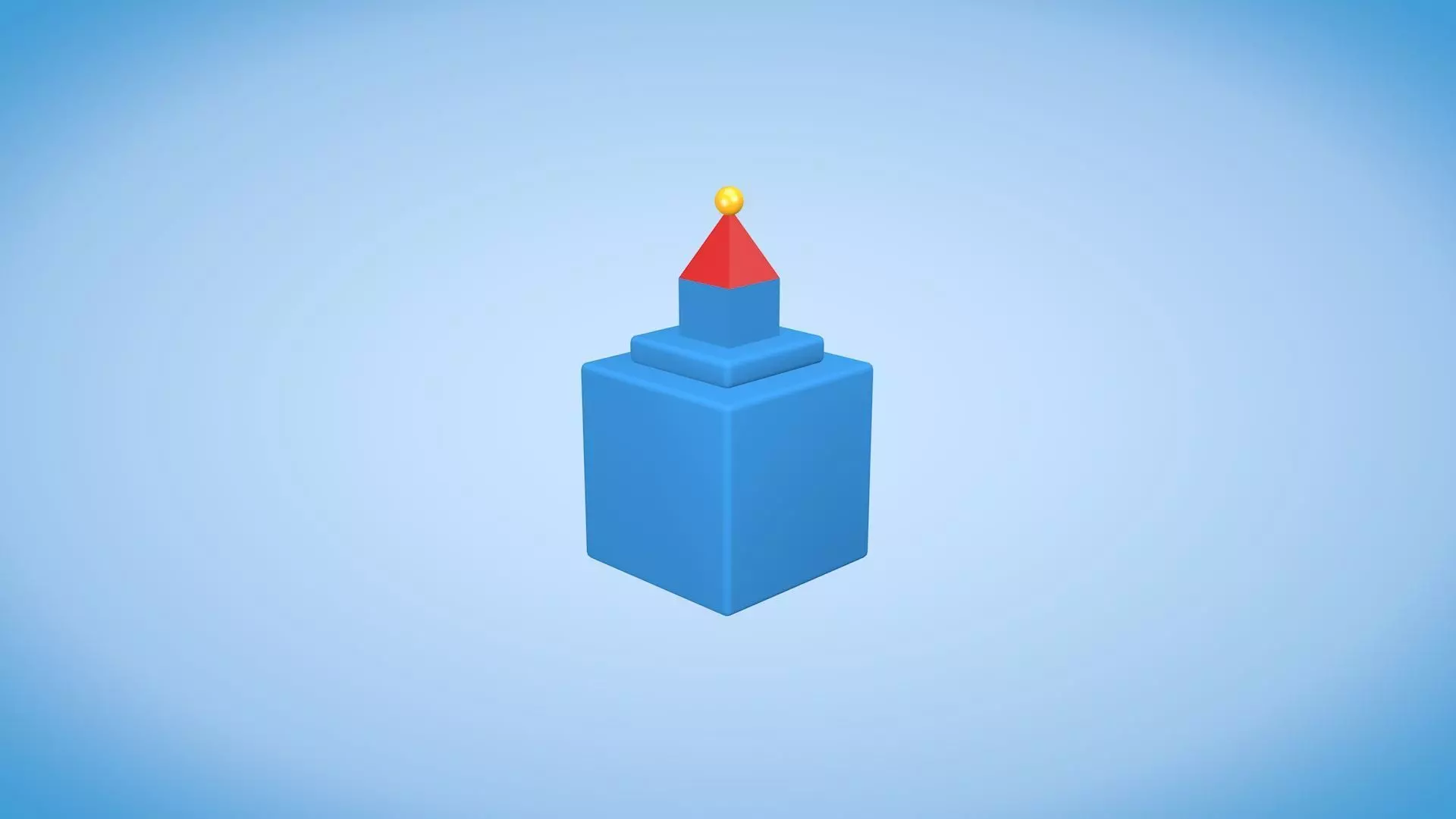 Toy House Low-poly 3D model_0