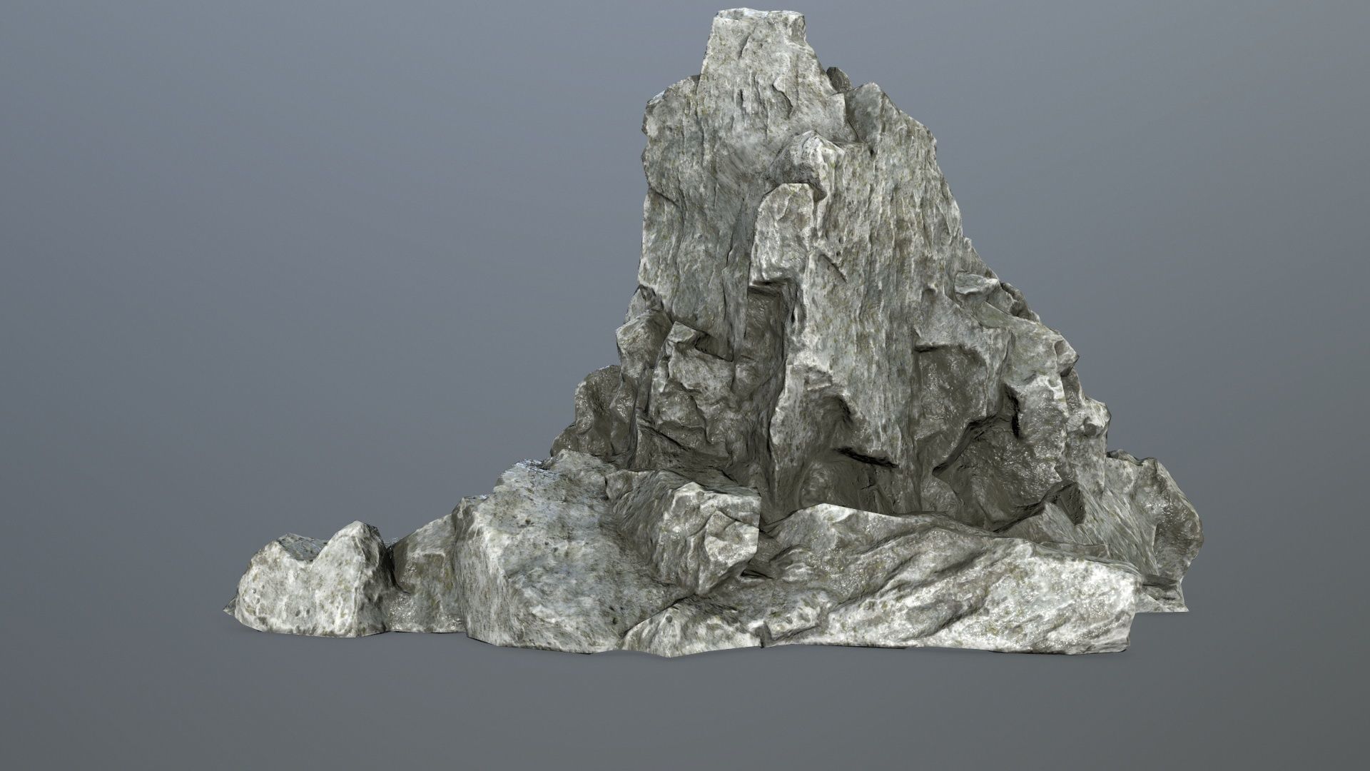 rock gate Low-poly 3D model_4