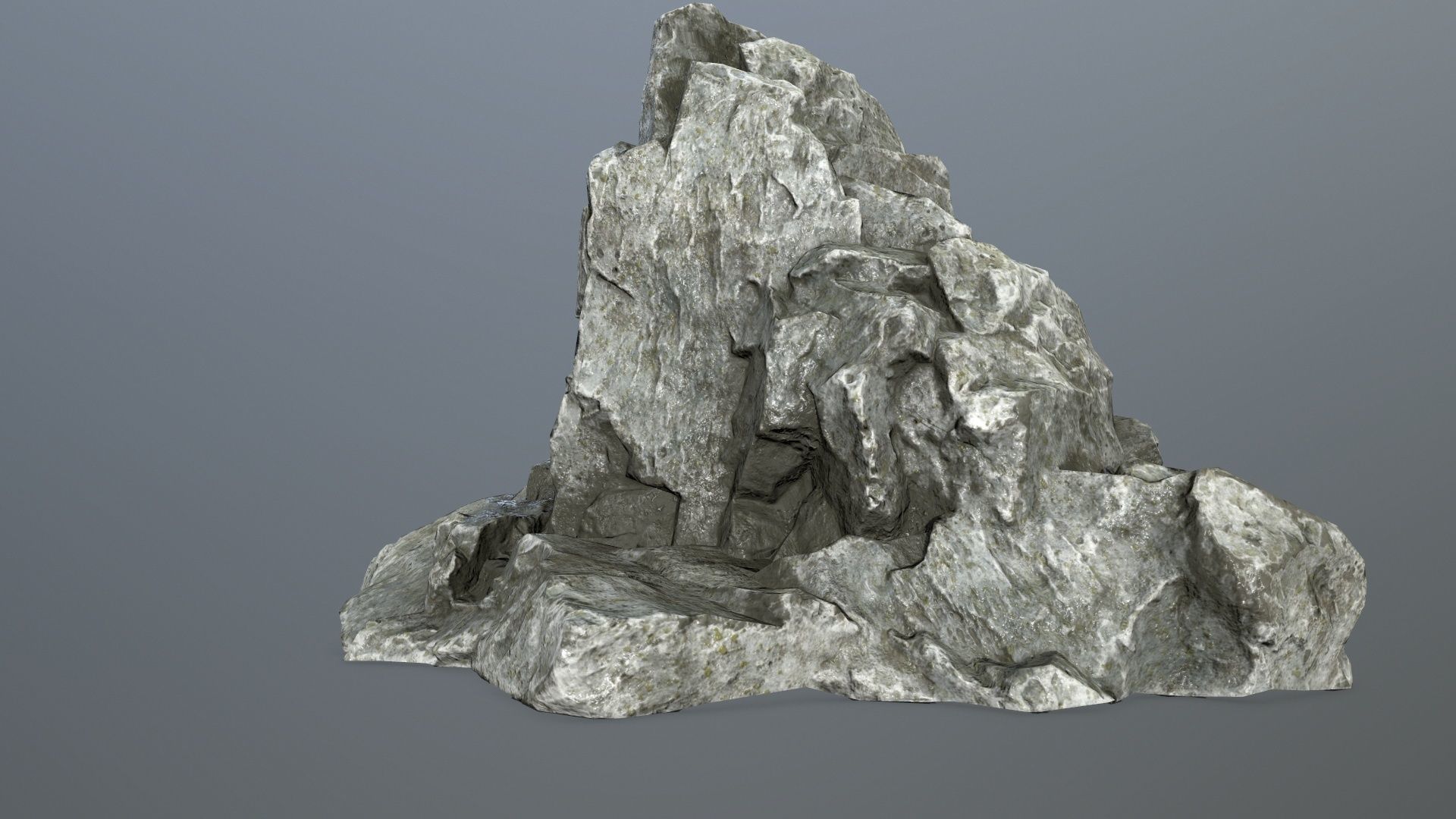 rock gate Low-poly 3D model_5