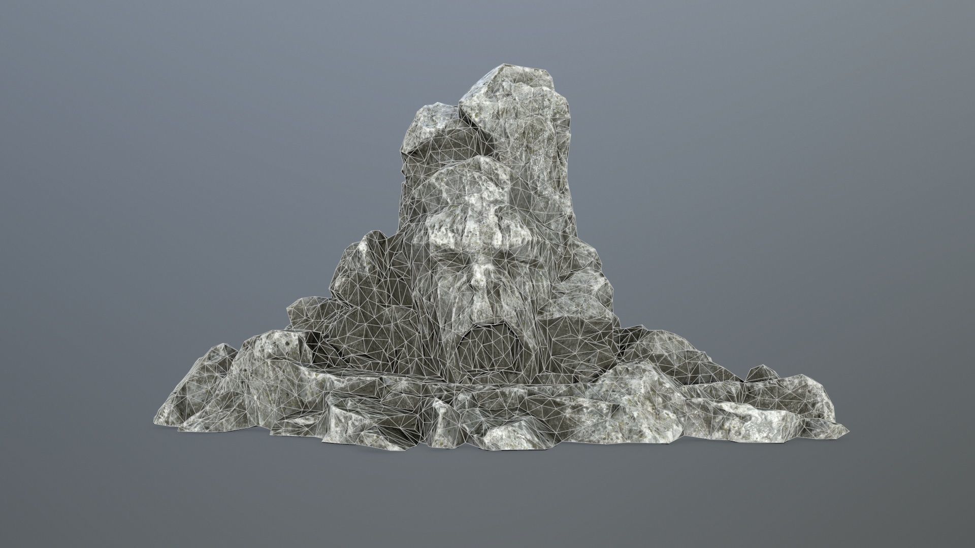 rock gate Low-poly 3D model_10