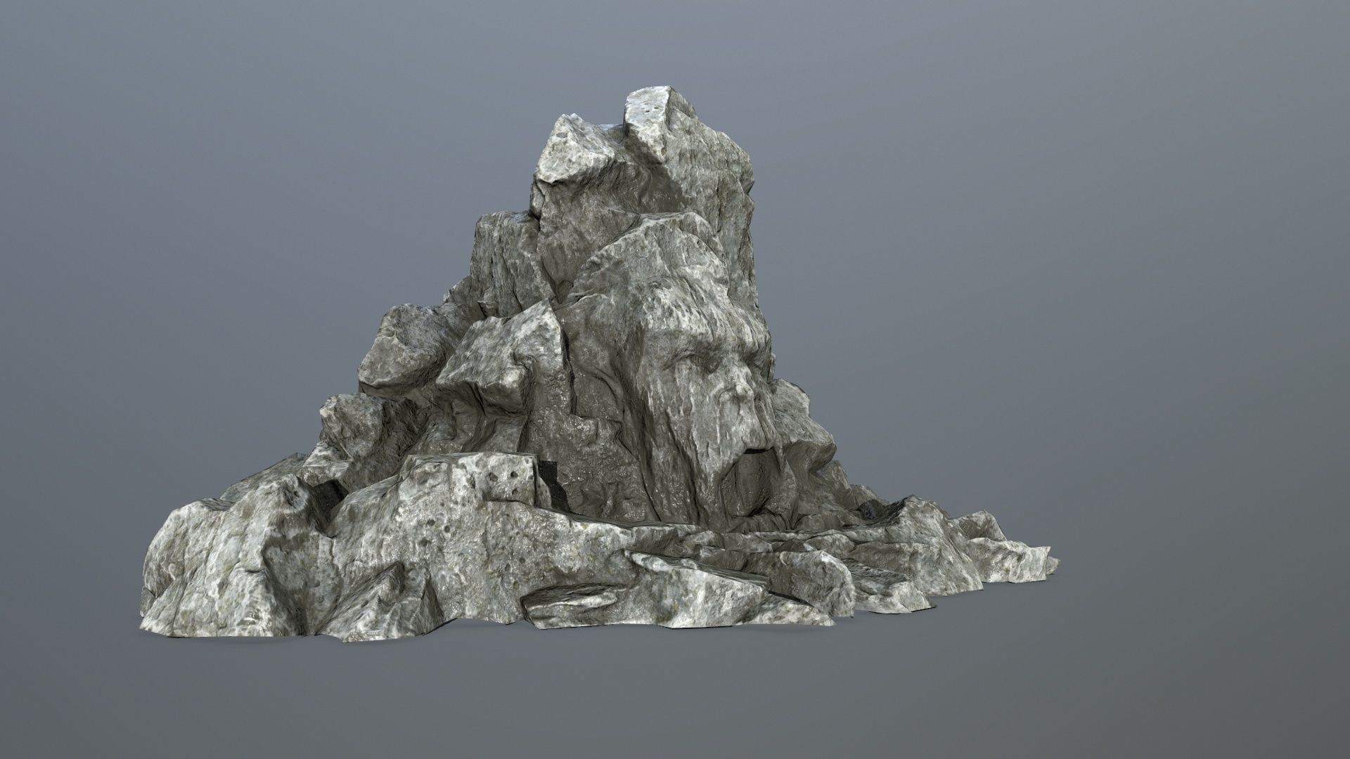 rock gate Low-poly 3D model_9