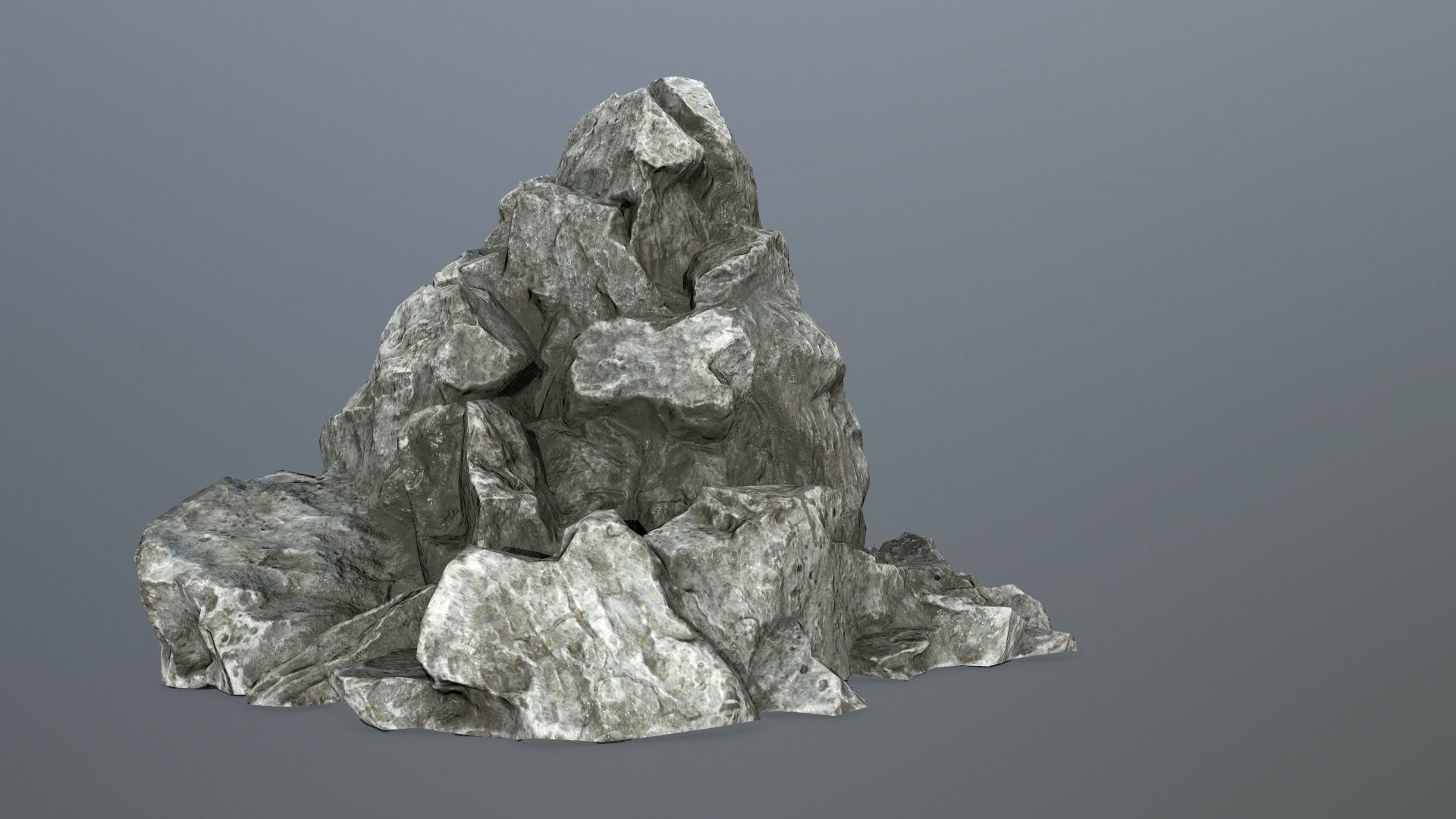 rock gate Low-poly 3D model_8