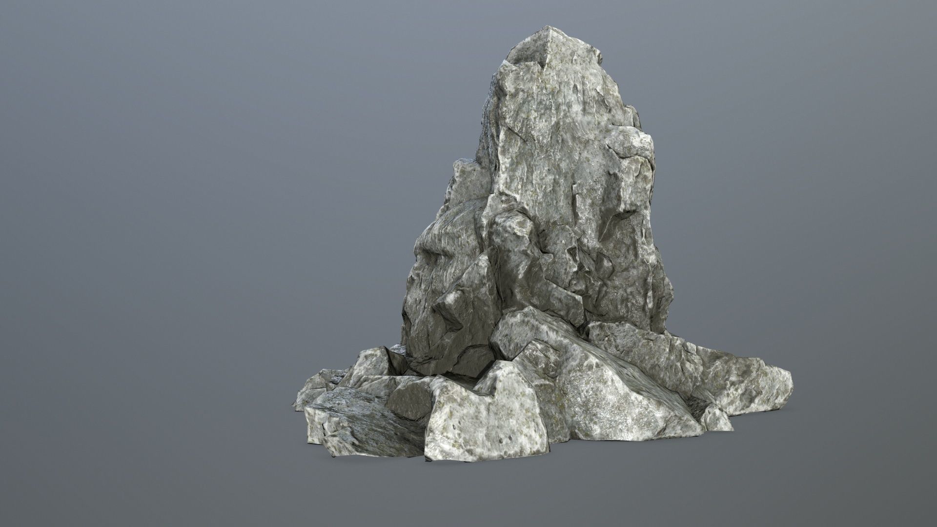 rock gate Low-poly 3D model_3
