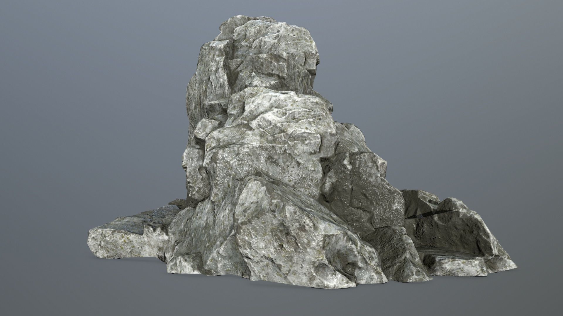 rock gate Low-poly 3D model_6