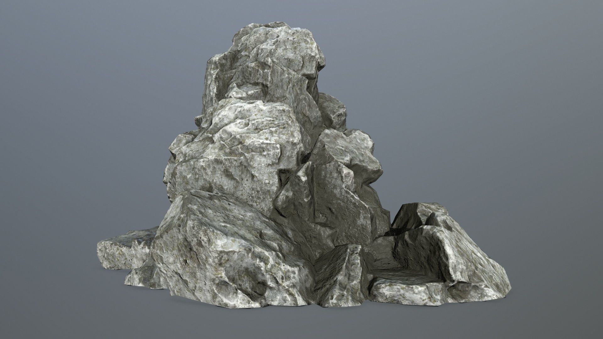 rock gate Low-poly 3D model_7