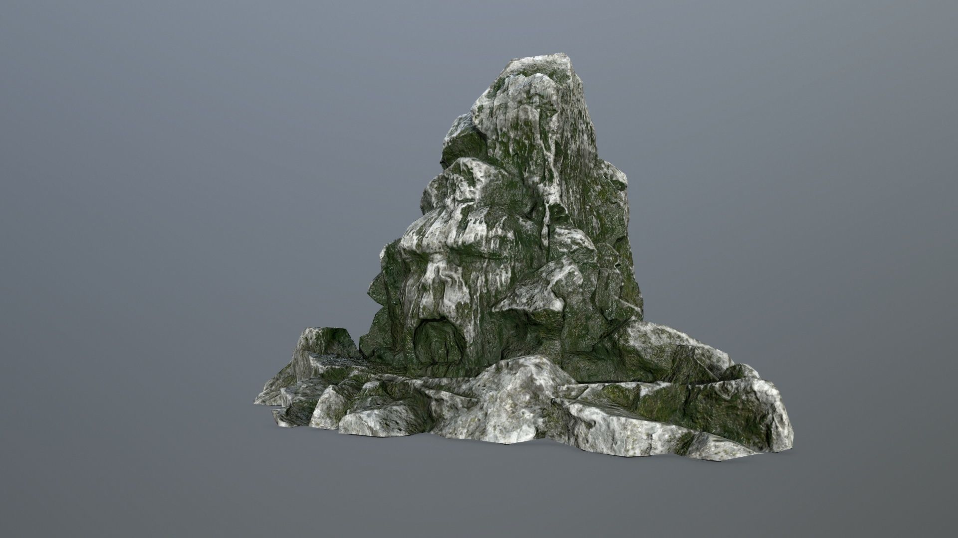 rock gate Low-poly 3D model_2