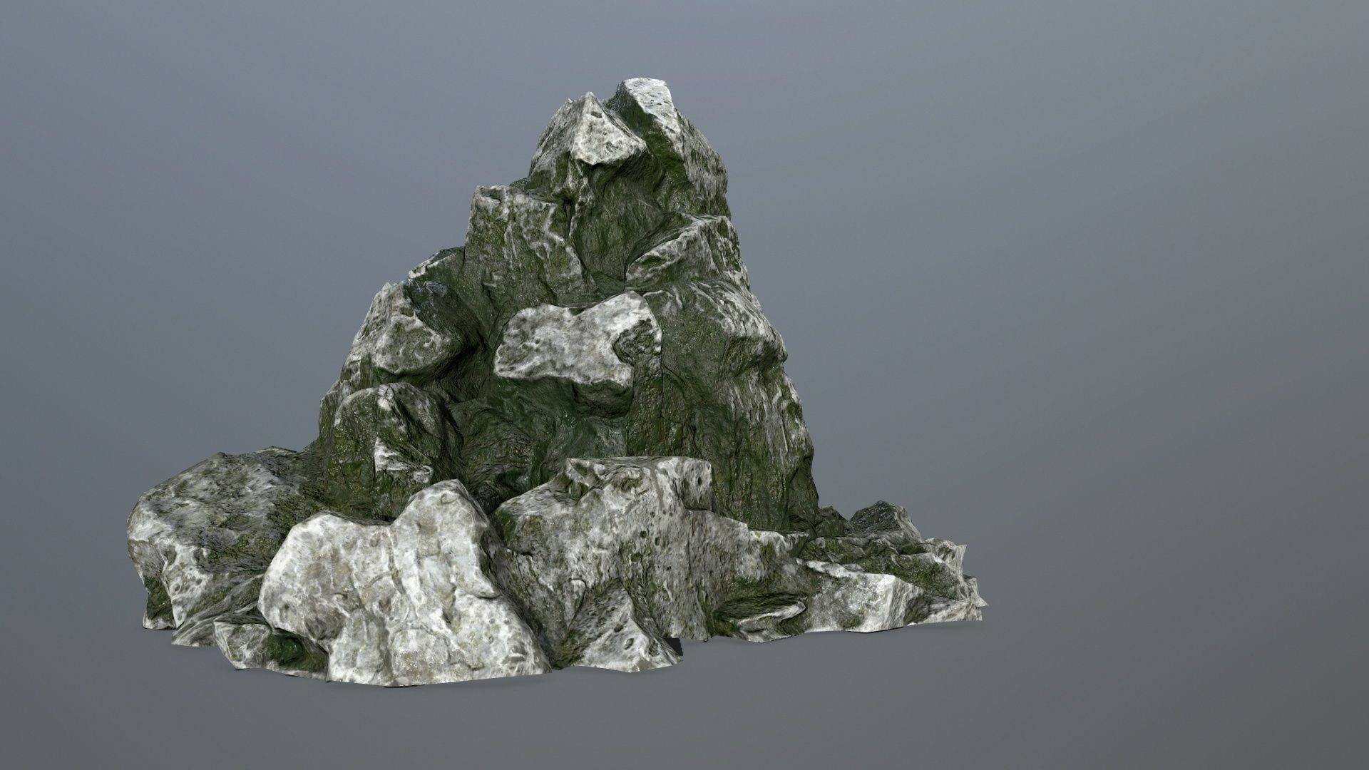 rock gate Low-poly 3D model_7