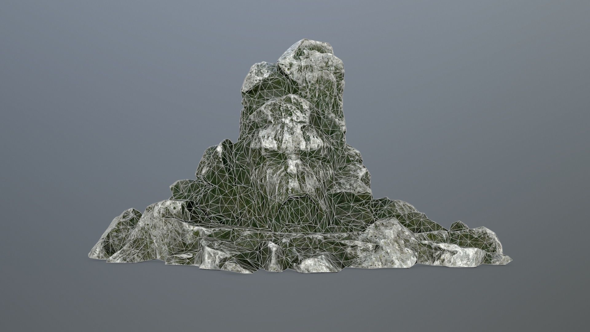 rock gate Low-poly 3D model_9