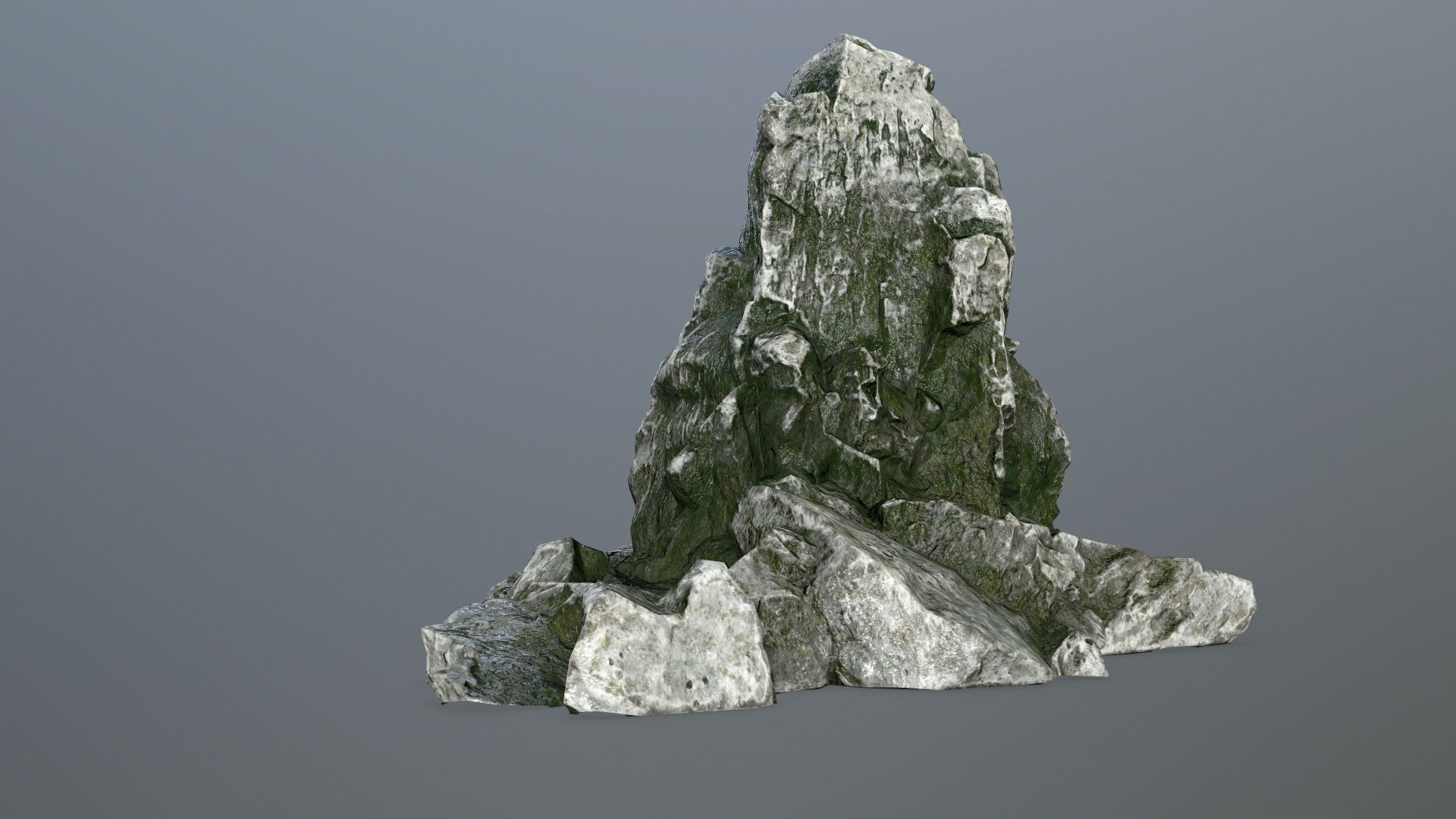 rock gate Low-poly 3D model_3