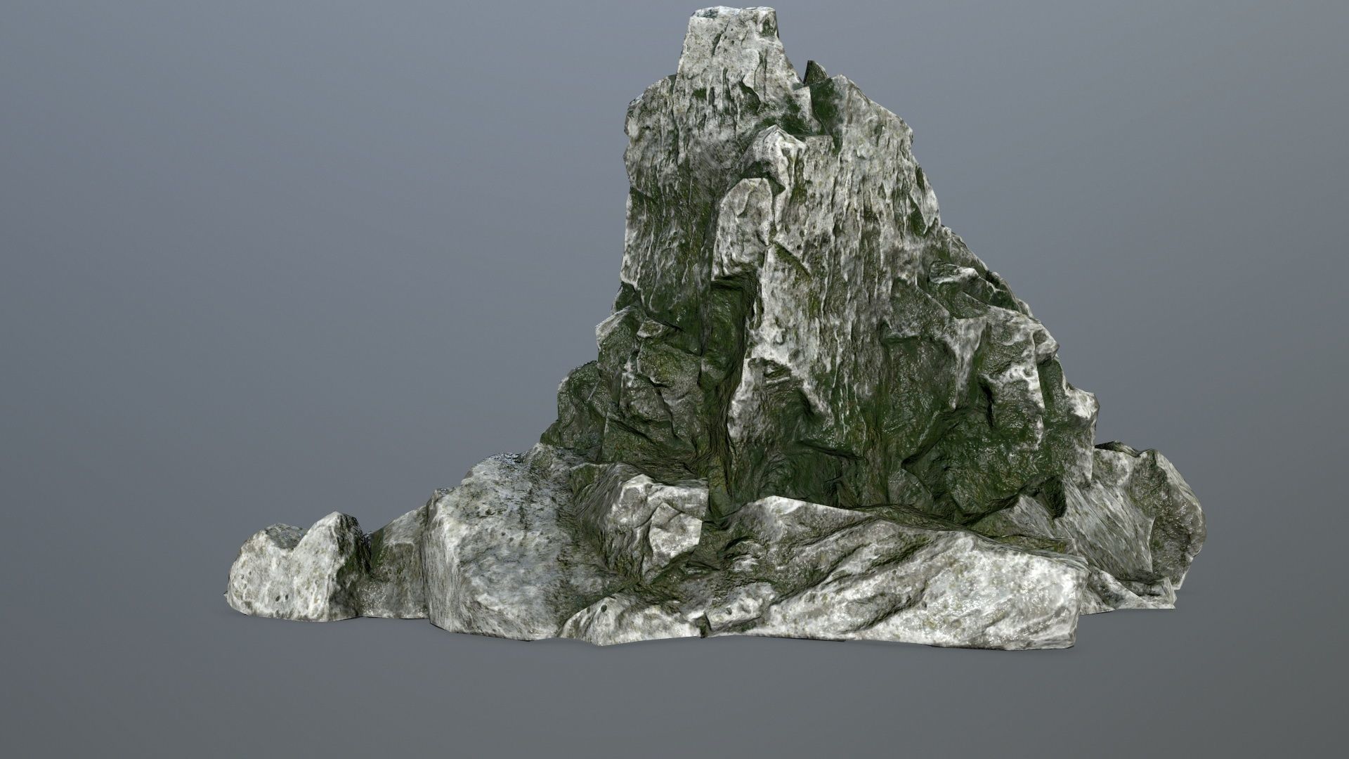 rock gate Low-poly 3D model_4