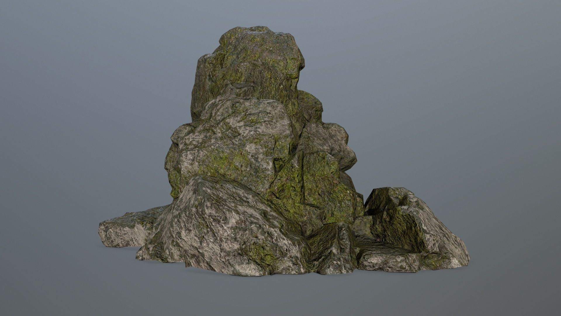 rock gate Low-poly 3D model_9