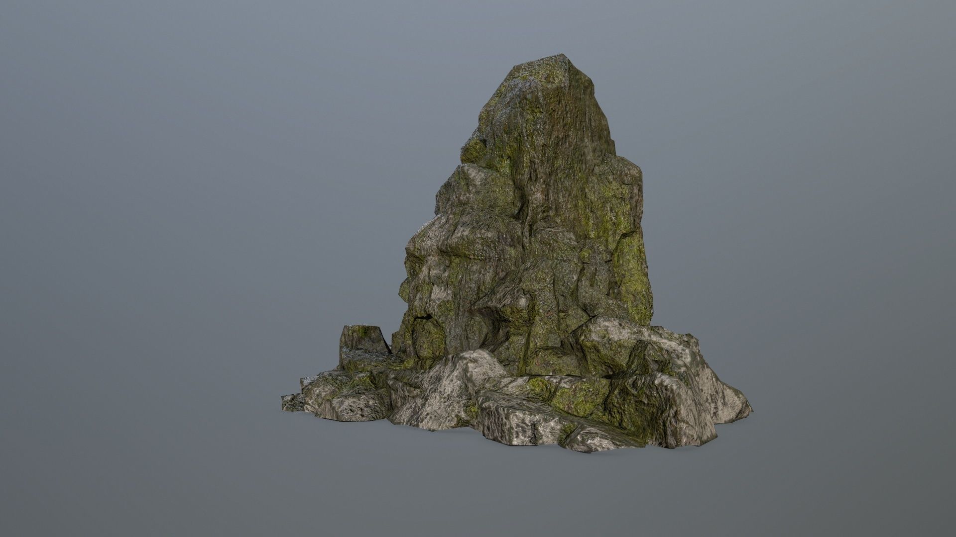 rock gate Low-poly 3D model_1