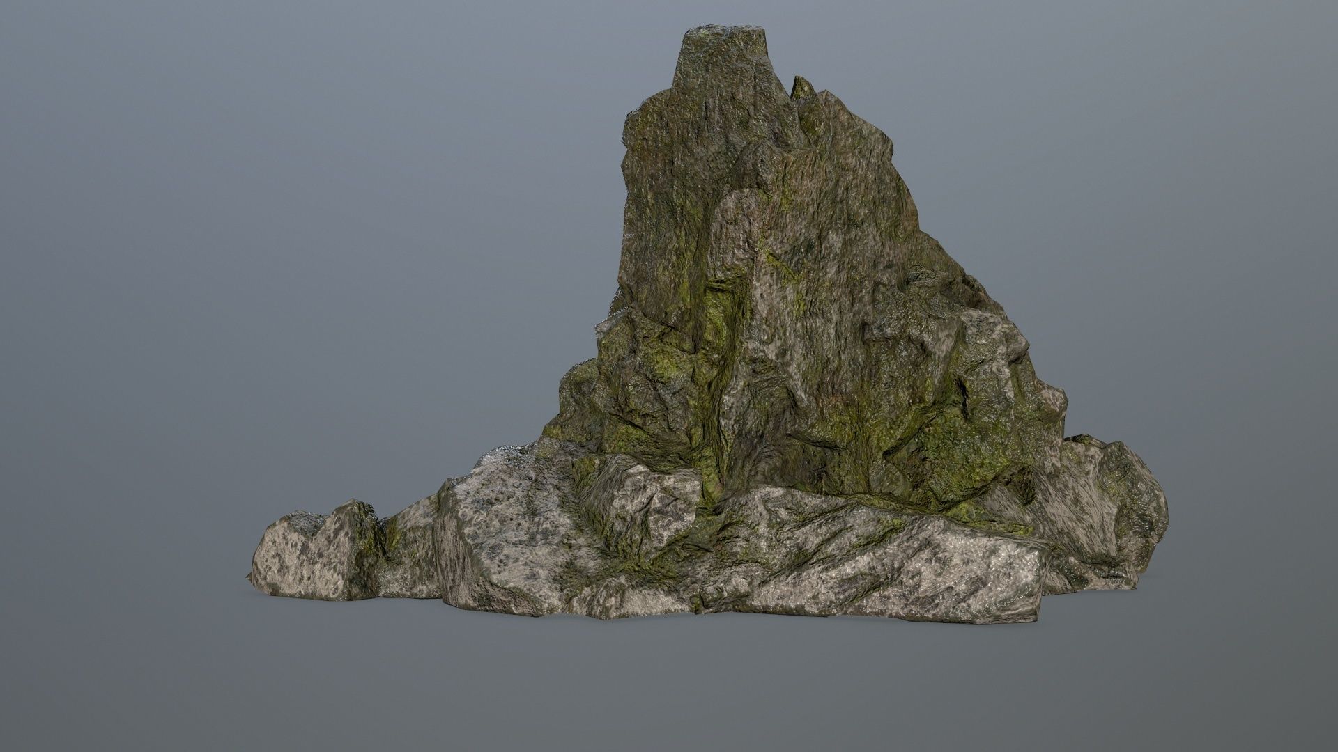 rock gate Low-poly 3D model_8