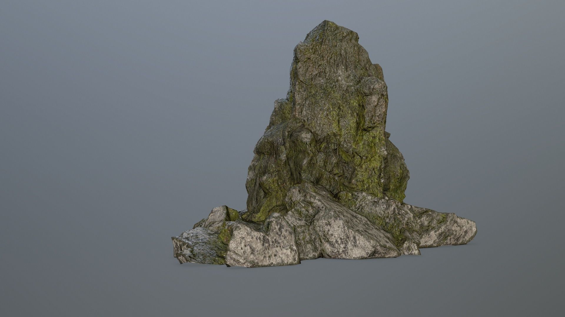 rock gate Low-poly 3D model_2