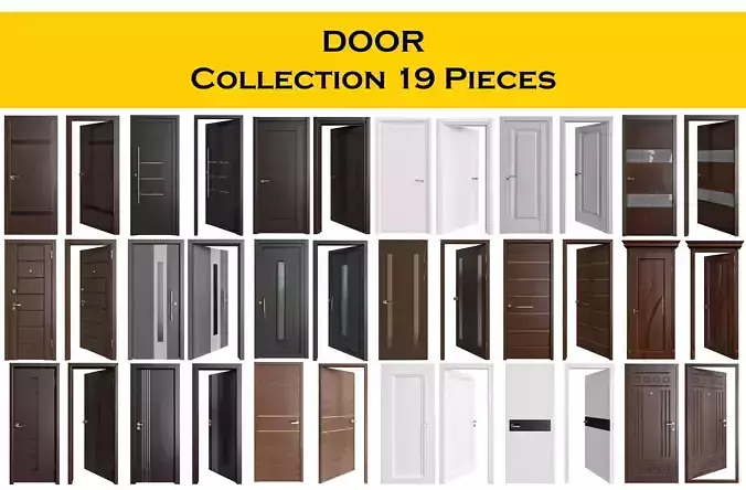DOOR Collection 19 pieces 3d model