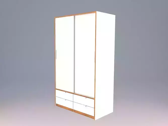 TRYSIL wardrobe Low-poly 3D model