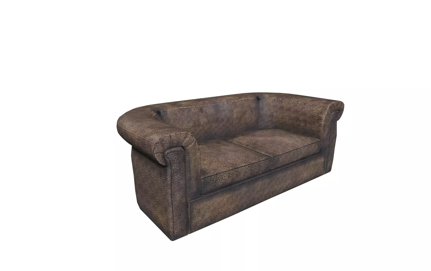 Interior sofa Low-poly 3D model_0