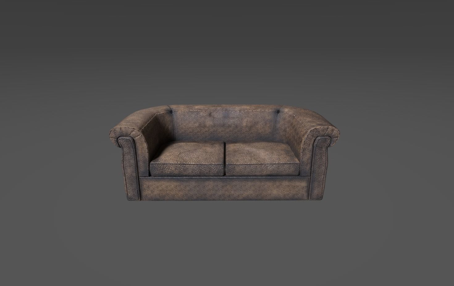 Interior sofa Low-poly 3D model_2