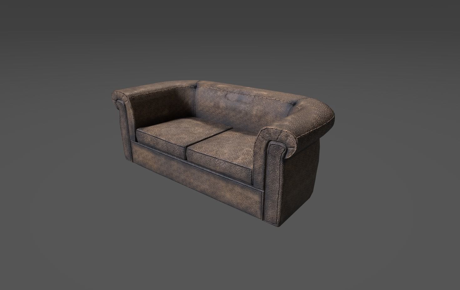 Interior sofa Low-poly 3D model_1