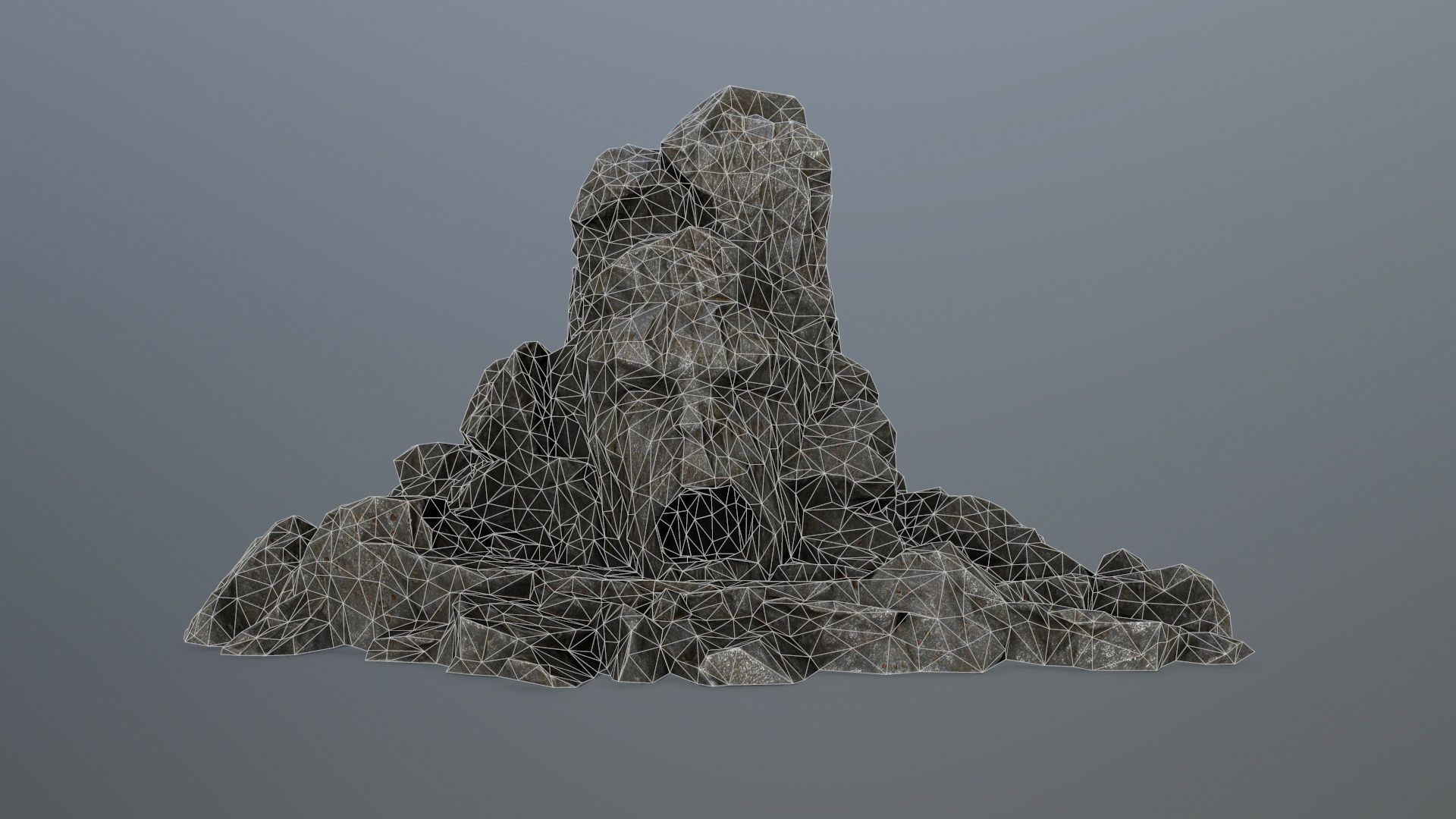 rock gate Low-poly 3D model_10