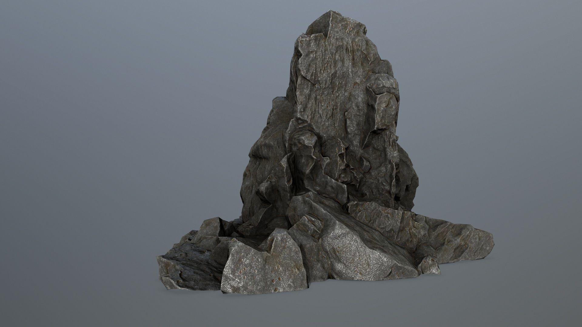 rock gate Low-poly 3D model_3