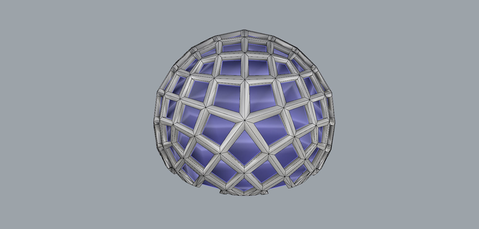 Geodesic Dome Like structure with panels 3D model_26