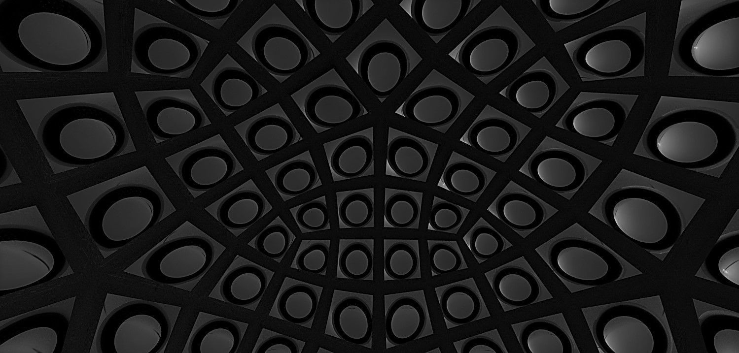 Geodesic Dome Like structure with panels 3D model_17