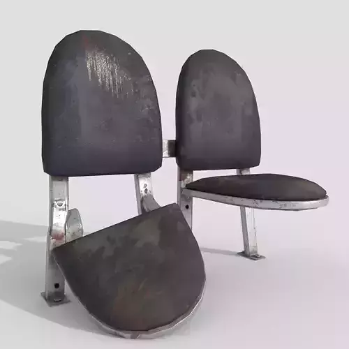 Post-apocalyptic Waiting Seats Low-poly PBR
