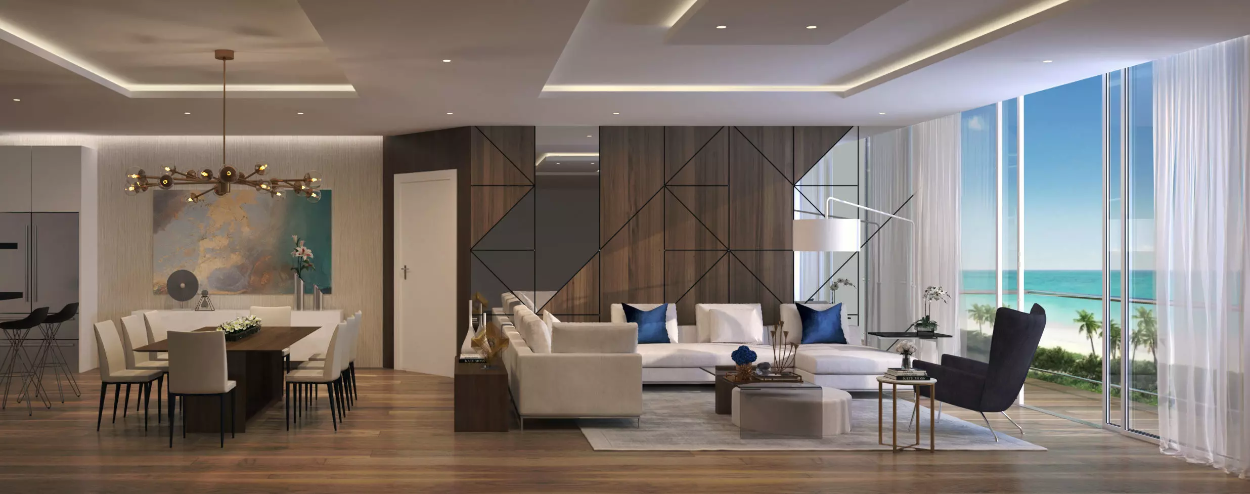 living dining room 3D model_0