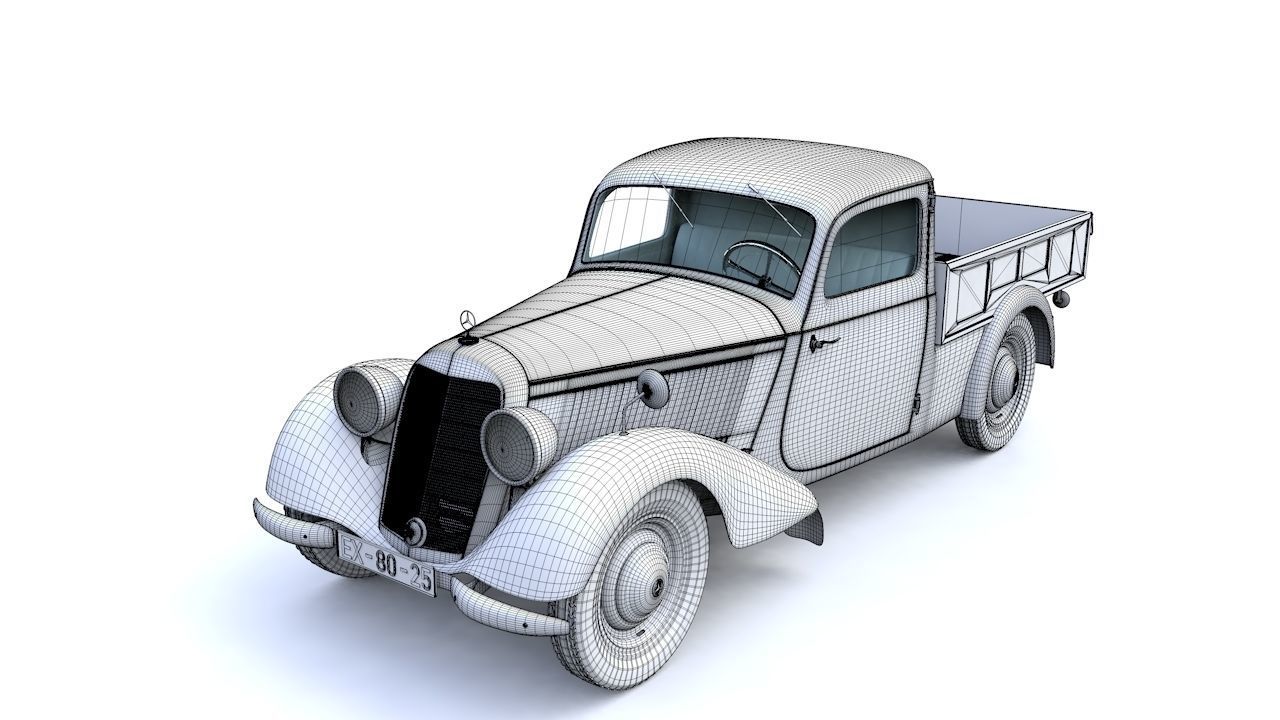 MERCEDES-BENZ 170V PICKUP 1947 3D model_21