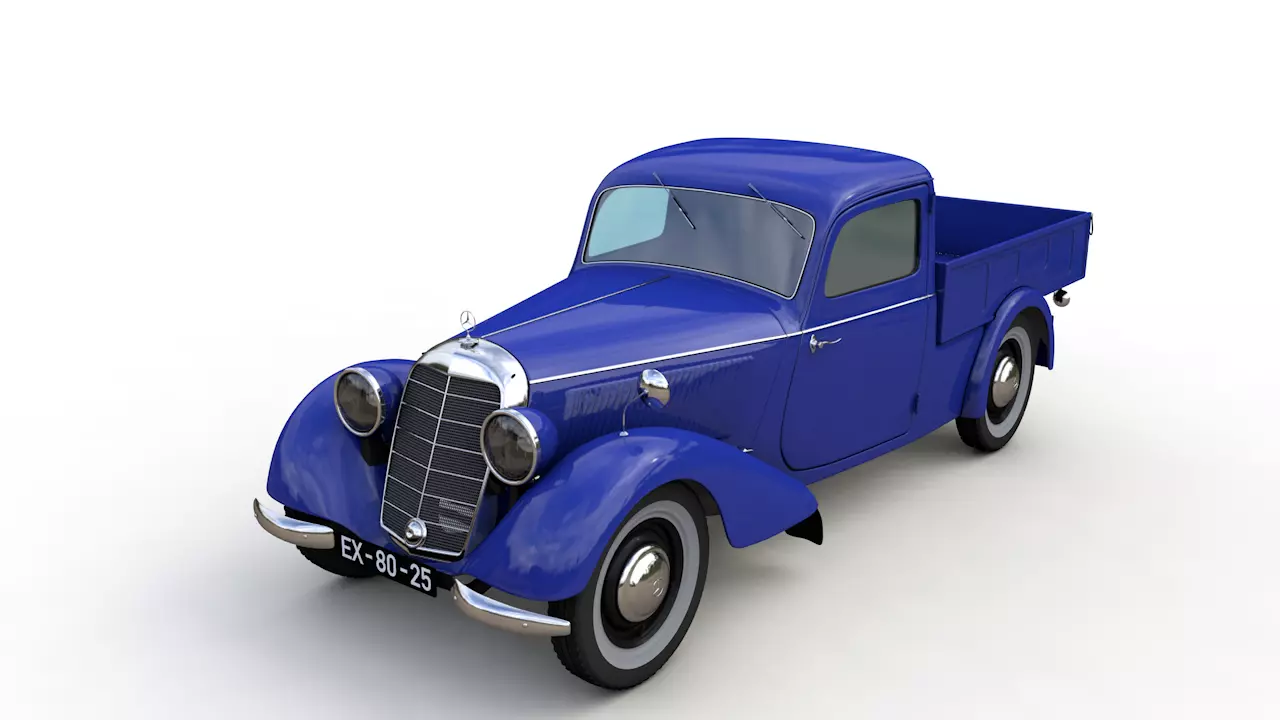 MERCEDES-BENZ 170V PICKUP 1947 3D model_0