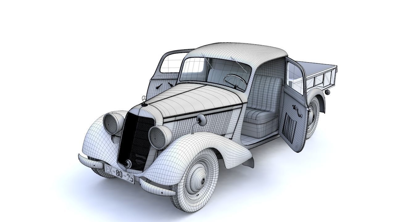MERCEDES-BENZ 170V PICKUP 1947 3D model_22