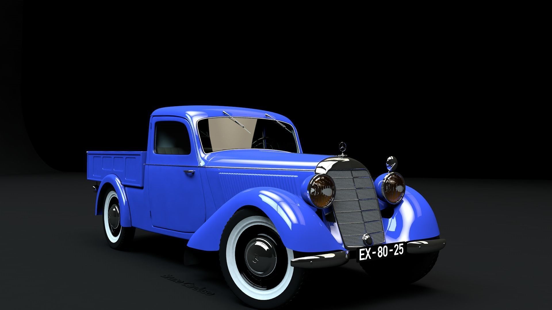 MERCEDES-BENZ 170V PICKUP 1947 3D model_15