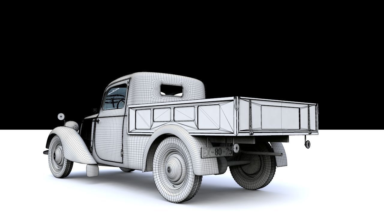 MERCEDES-BENZ 170V PICKUP 1947 3D model_25