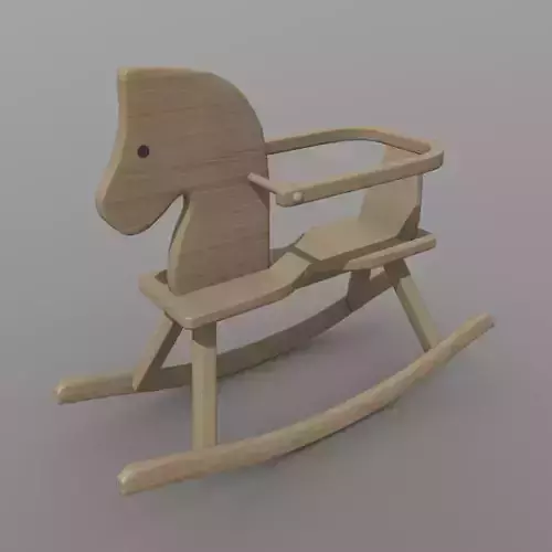 Rocking Horse Low-poly 3D model