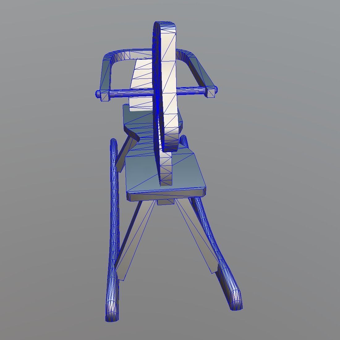 Rocking Horse Low-poly 3D model_10