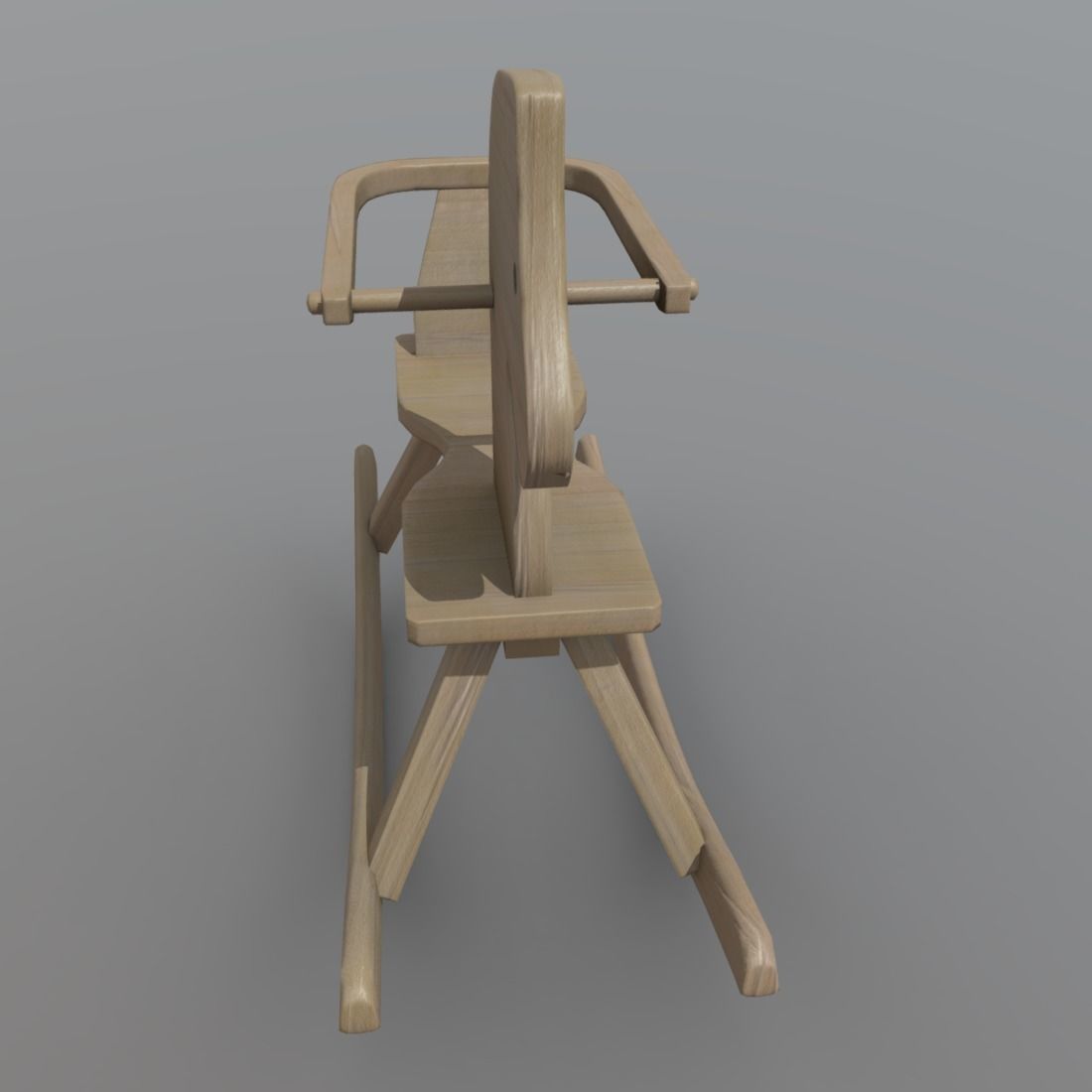 Rocking Horse Low-poly 3D model_9