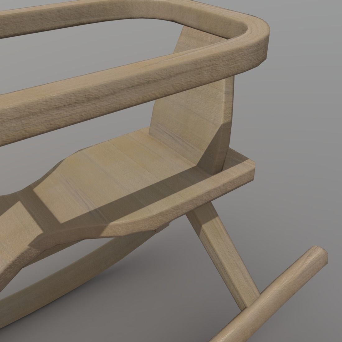 Rocking Horse Low-poly 3D model_17