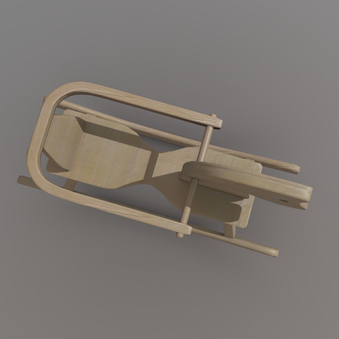 Rocking Horse Low-poly 3D model_6