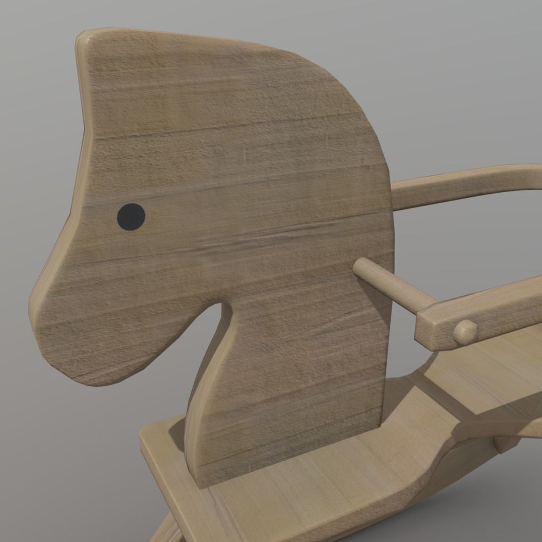 Rocking Horse Low-poly 3D model_15