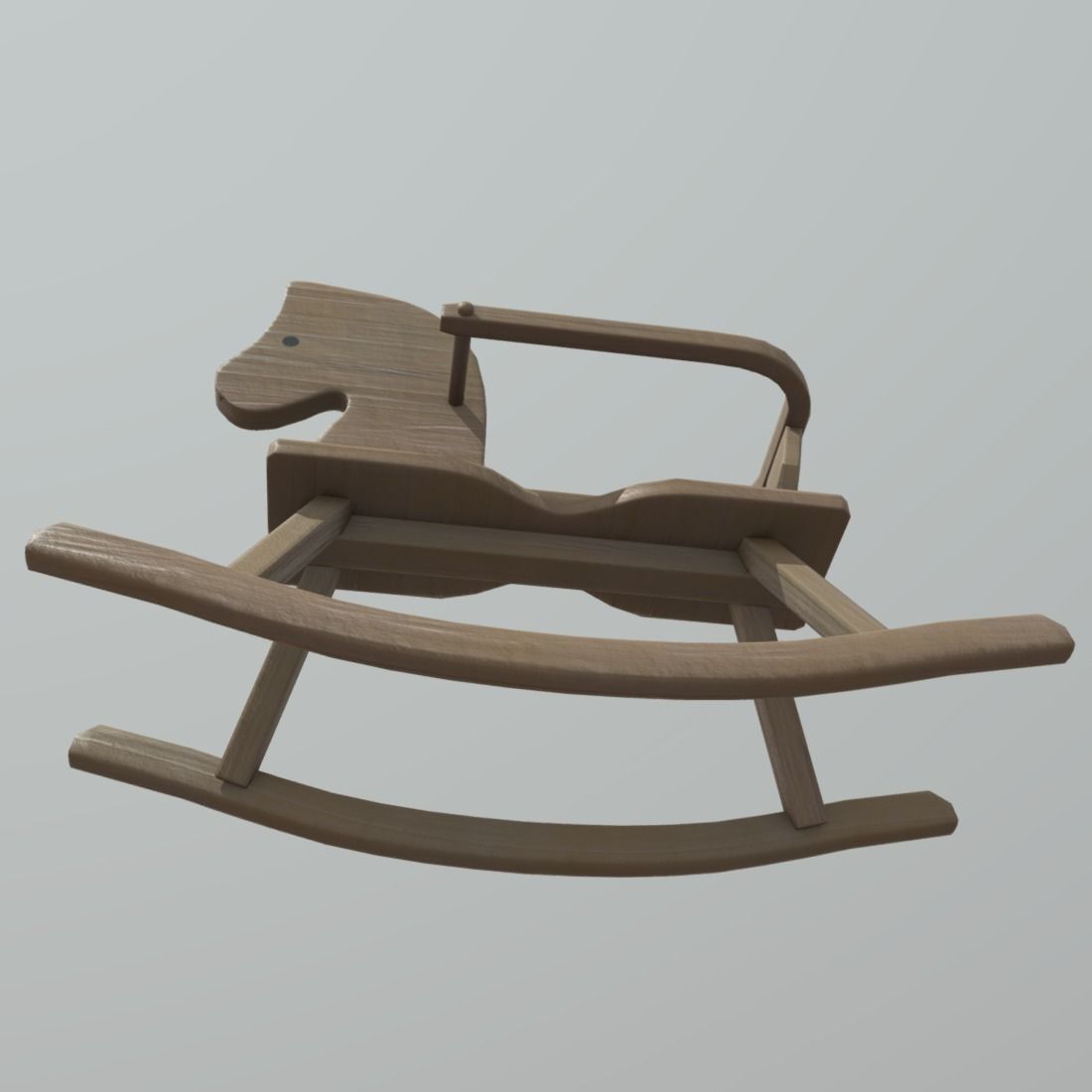 Rocking Horse Low-poly 3D model_13