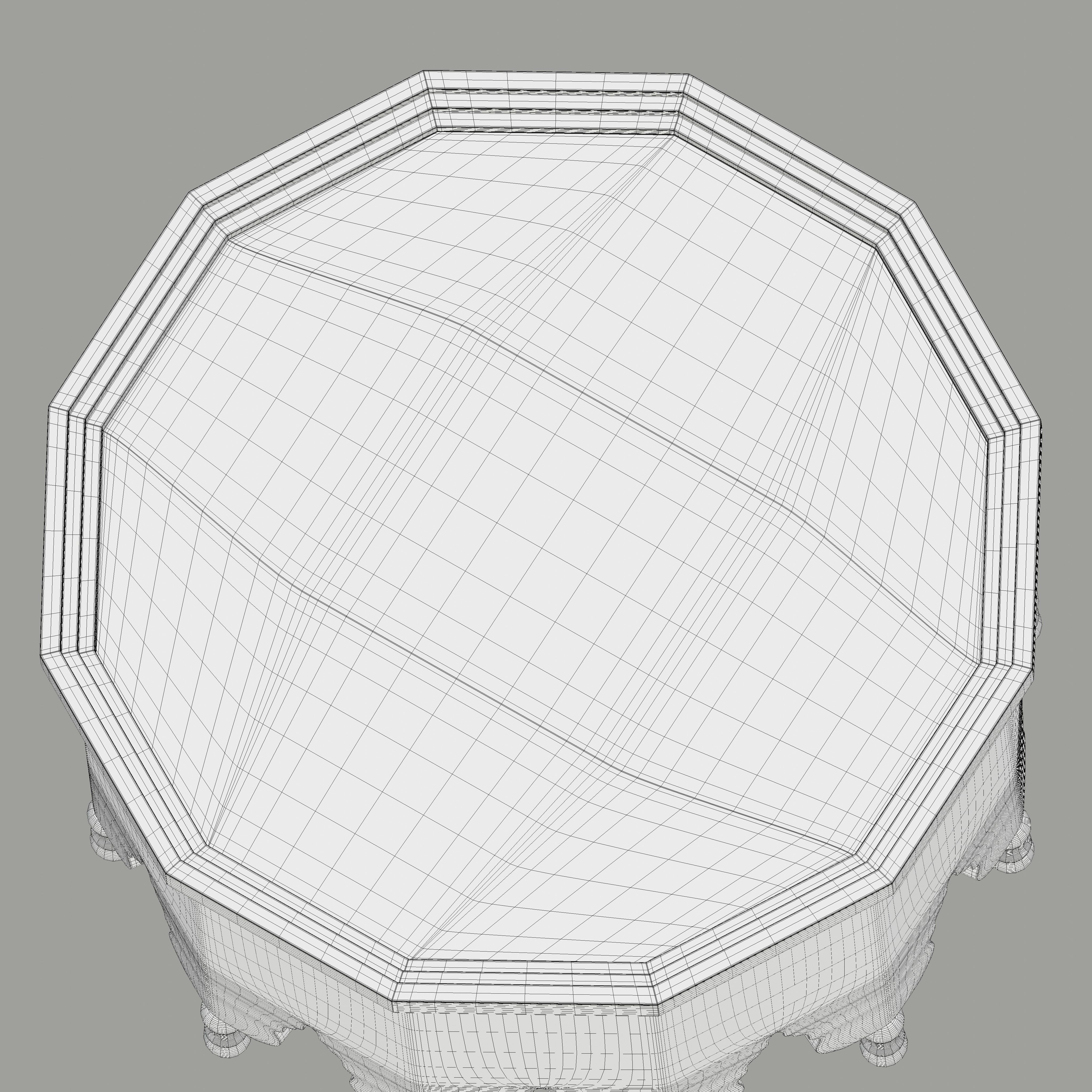 Vintage Moroccan large table 02 3D model_7