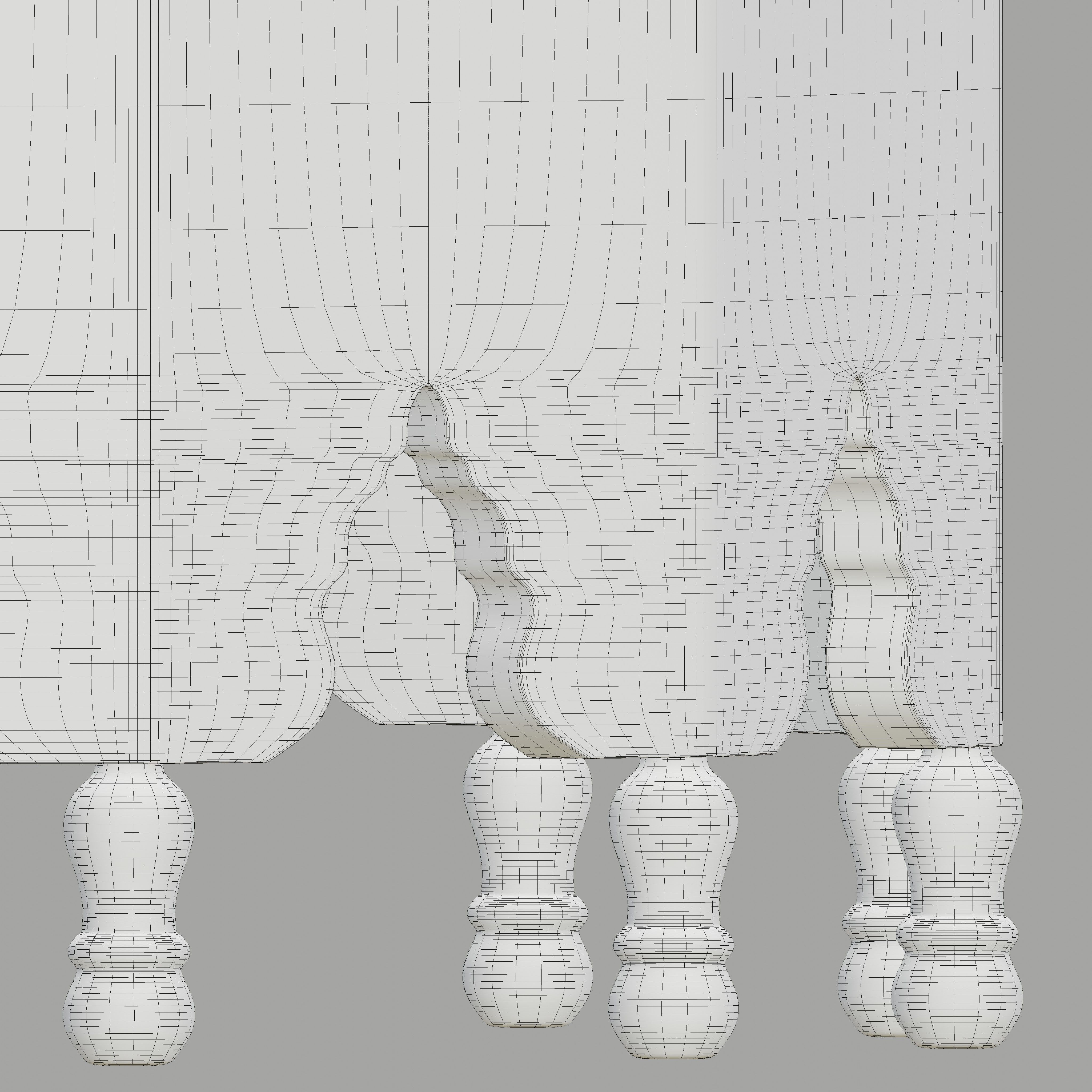 Vintage Moroccan large table 02 3D model_9