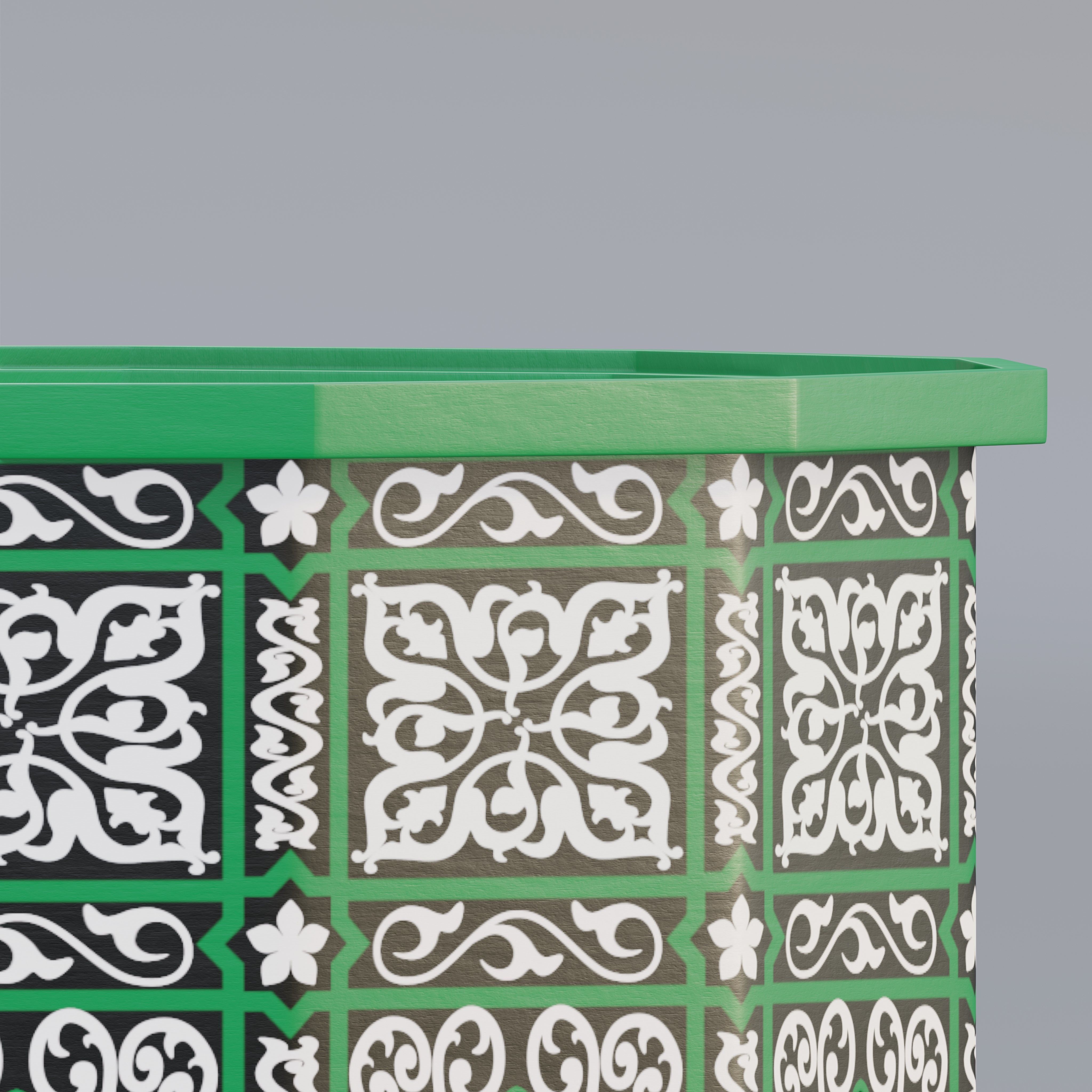 Vintage Moroccan large table 02 3D model_2