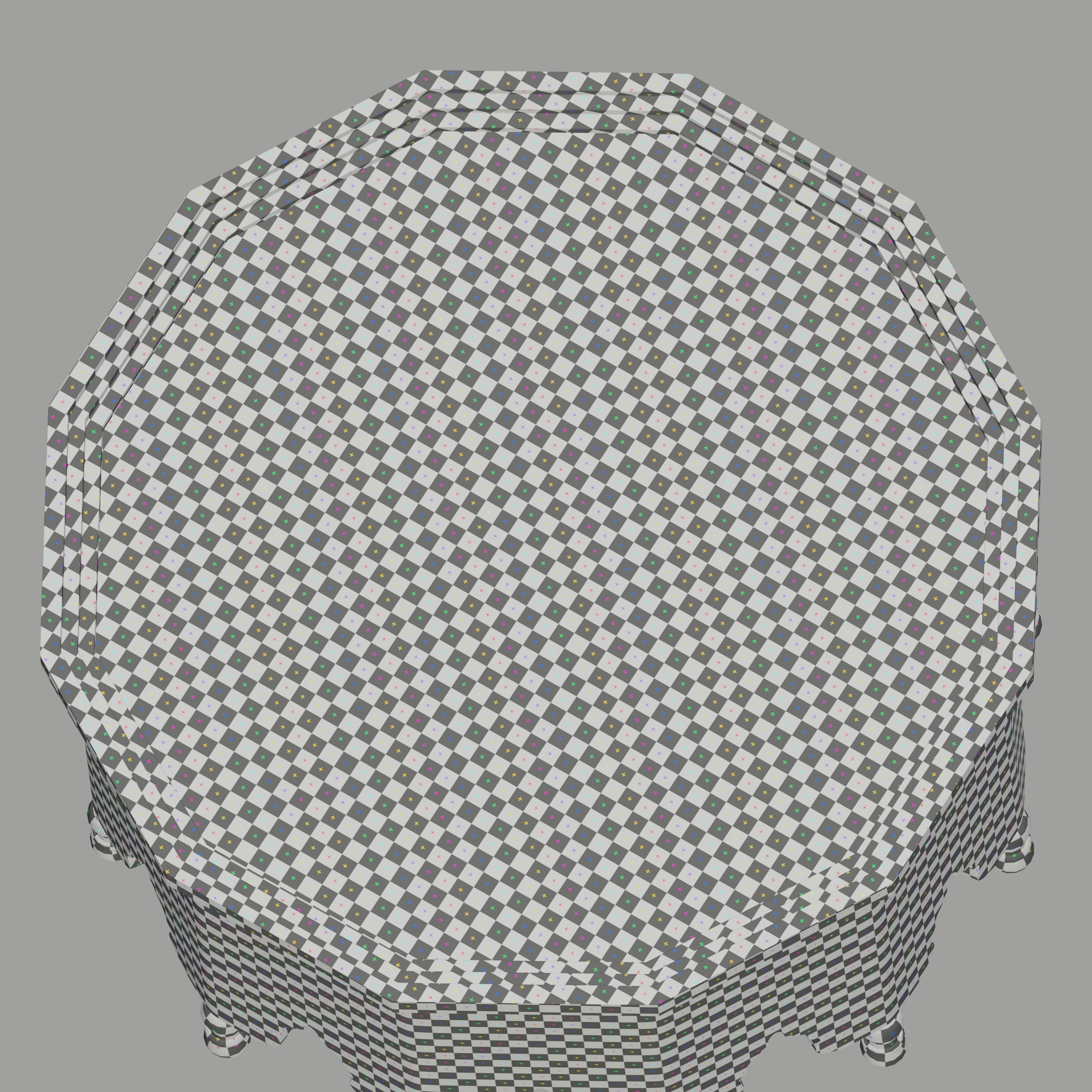 Vintage Moroccan large table 02 3D model_5