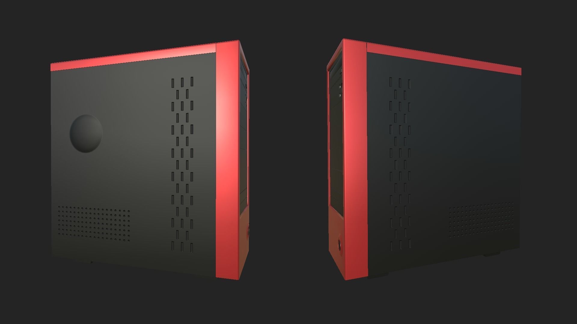 Desktop Computer Low-poly 3D model_1