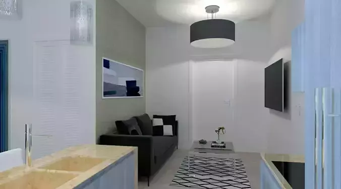 kitchen living foyer