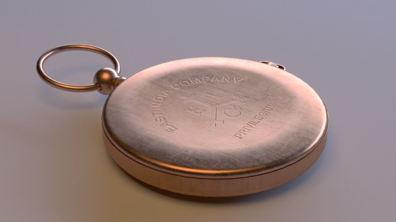 Compass - East Indian Company Theme Low-poly 3D model_6