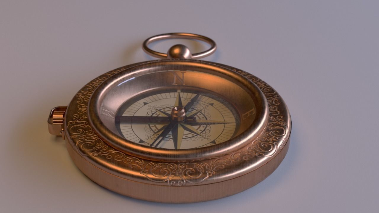 Compass - East Indian Company Theme Low-poly 3D model_5